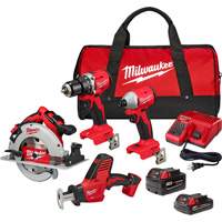 Trousse combin&eacute;e 4 outils, Lithium-ion, 18 V Pryde Industrial Inc.
