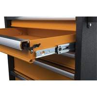 Armoire roulante pour outils s&eacute;rie GSX, 6 tiroirs, 36" la x 18-1/5" p x 37-2/5" h, Noir/Orange Pryde Industrial Inc.