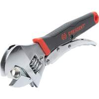 Locking Adjustable Dual Material Wrench, 10" L, 2-18/25" Max Width, Chrome/Polished Pryde Industrial Inc.