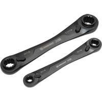 X6 4-in-1 Black Oxide Spline Ratcheting SAE Wrench Set, 2 Pieces, Imperial Pryde Industrial Inc.