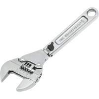 Adjustable Ratcheting Flex Wrench, 8" L, 2-27/50" Max Width, Chrome/Polished Pryde Industrial Inc.