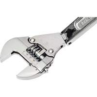 Adjustable Ratcheting Flex Wrench, 8" L, 2-27/50" Max Width, Chrome/Polished Pryde Industrial Inc.
