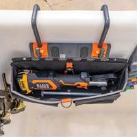 Bucket Work CentreS-Hook Large Pouch Module, Nylon, 3 Pockets, Black/Orange Pryde Industrial Inc.