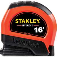 High-Visibility LEVERLOCK&reg; Tape Measure, 16', Imperial Graduations Pryde Industrial Inc.