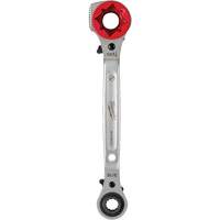 Lineman's 5-in-1 Ratcheting Wrench with Milled Strike Face, 3/4"/1"/1-1/8" Drive, Ergonomic Handle Pryde Industrial Inc.
