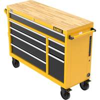 Postes de travail industriel mobile, 8 tiroirs, 52" la x Jaune Pryde Industrial Inc.