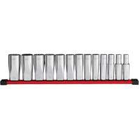 12-Point Deep Well SAE Socket Set, 13 Pcs, 1/2" Drive Size, Deep Pryde Industrial Inc.