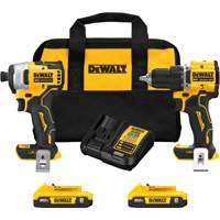 ATOMIC Brushless Compact Drill/Driver & Impact Driver Combo Kit, Lithium-Ion, 20 V Pryde Industrial Inc.