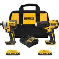 Drill & Impact Driver Combo Kit, Lithium-Ion, 20 V Pryde Industrial Inc.