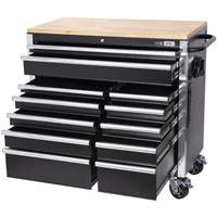 Armoire mobile de s&eacute;rie HDRC4112 HD, 12 tiroirs, 41" la x 21" p x 40-3/10" h, Noir Pryde Industrial Inc.