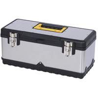 JPSTB-20 Stainless Steel Hand Tool Box, 9-63/100" D x 20" W x 8-7/8" H, Black/Silver Pryde Industrial Inc.