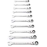 90-Tooth 12 Point SAE Wrench Set, Flex Head/Ratcheting Combination, 10 Pieces, Imperial Pryde Industrial Inc.