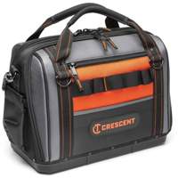 Sac ouvert de 17" pour outils d'ouvrier, Polyester, 3 pochettes, Noir/Gris/Orange Pryde Industrial Inc.