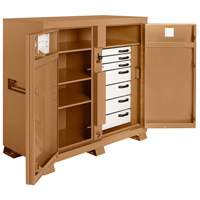 Model 112 Jobsite Cabinet with Padlock, Steel, 54.9 Cubic Feet, Tan Pryde Industrial Inc.