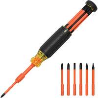 6-in-1 Insulated Auto-Lock Screwdriver, 9-1/2" L, Cushion Grip Handle Pryde Industrial Inc.