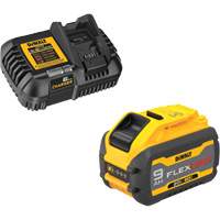 Ensemble de bloc-pile et chargeur MAX FLEXVOLT, Lithium-ion, 20 V/60 V, 9 Ah Pryde Industrial Inc.