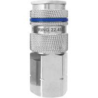 Raccord industriel rapide QUIKSILVER, Laiton nickel&eacute;, 1/2", NPT femelle, 500 psi Pryde Industrial Inc.
