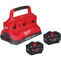 M18 Forge Starter Kit with 2 Batteries & 6-Bay Rapid Charger, Lithium-Ion, 18 V, 12 Ah Pryde Industrial Inc.