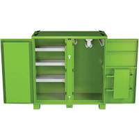 Armoire de rangement d'&eacute;PI sur place, Acier, Vert lime haute visibilit&eacute; Pryde Industrial Inc.