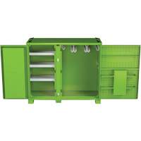 Armoire de rangement d'&eacute;PI sur place, Acier, Vert lime haute visibilit&eacute; Pryde Industrial Inc.