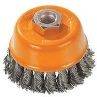 Knot-Twisted Wire Cup Brush, 3" Dia. x M10x1.25 Arbor Pryde Industrial Inc.