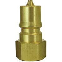 Hydraulic Quick Coupler Plug, 1/8" Dia., Brass Pryde Industrial Inc.