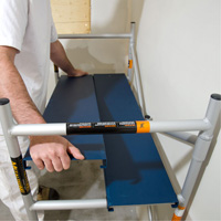 Mobile Work Scaffolding - Mini Scaffoldings, Aluminum Frame, 42" D x 48-1/2" H Pryde Industrial Inc.