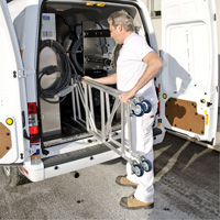 Mobile Work Scaffolding - Mini Scaffoldings, Aluminum Frame, 42" D x 48-1/2" H Pryde Industrial Inc.