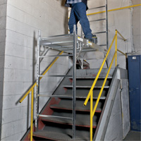 Mobile Work Scaffolding - Maxi Square Scaffolding, Aluminum Frame, 74" D x 75" H Pryde Industrial Inc.