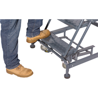 Weight Actuated Lockstep Rolling Ladders, 6 Steps, 24" Step Width, 60" Platform Height, Steel Pryde Industrial Inc.