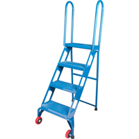 Portable Folding Ladder, 4 Steps, Perforated, 40" High Pryde Industrial Inc.