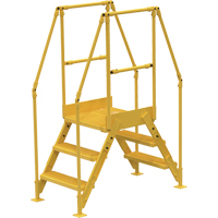 Crossover Ladder, 54-1/2" Overall Span, 30" H x 24" D, 24" Step Width Pryde Industrial Inc.