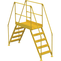 Crossover Ladder, 103-1/2" Overall Span, 50" H x 48" D, 24" Step Width Pryde Industrial Inc.