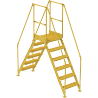 Crossover Ladder, 92" Overall Span, 60" H x 24" D, 24" Step Width Pryde Industrial Inc.