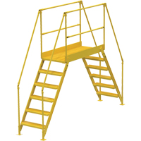 Crossover Ladder, 128" Overall Span, 60" H x 60" D, 24" Step Width Pryde Industrial Inc.