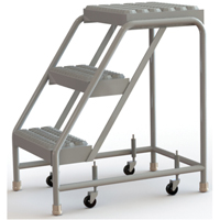 &eacute;chelles roulantes, 3 marches, Largeur de la marche 16", Hauteur de la plateforme 30", Aluminium Pryde Industrial Inc.