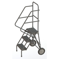 Rolling Ladder, 3 Steps, Serrated, 30" High Pryde Industrial Inc.