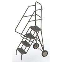 Rolling Ladder, 4 Steps, Serrated, 40" High Pryde Industrial Inc.