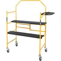 Jobsite Series 4' Safety Rail & Tool Shelf Scaffold Kit, Steel Frame, 49-1/2" D x 57-3/4" H Pryde Industrial Inc.