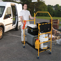 Jobsite Series 4' Safety Rail & Tool Shelf Scaffold Kit, Steel Frame, 49-1/2" D x 57-3/4" H Pryde Industrial Inc.