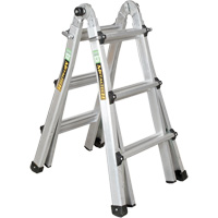Telescoping Multi-Position Ladder, 2.916' - 9.75', Aluminum, 300 lbs., CSA Grade 1A VD689 | Pryde Industrial Inc.
