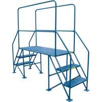 Crossover Ladder, 35-1/2" Overall Span, 31-1/2" H x 22" D, 22" Step Width Pryde Industrial Inc.