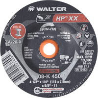 Meule &agrave; moyeu d&eacute;port&eacute; Double-X, 4-1/2" x 1/4", Arbre 5/8"-11, Type 27S Pryde Industrial Inc.