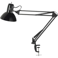 Lampes de bureau &agrave; pince - Bras flexible, 100 W, Incandescente, Pinces serre-joints, Noir Pryde Industrial Inc.