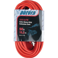 Cordon rallonge en vinyle, Ext&eacute;rieur, SJTW, AWG 12/3, 15 A, 3 prise(s), 50' Pryde Industrial Inc.