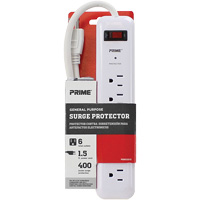 Protecteurs de surtension, 6 Prises, 400 J, 1875 W, Cordon 2' Pryde Industrial Inc.