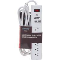 Limiteur de surtension avec chargeur USB, 6 Prises, 1200 J, 1875 W, Cordon 6' Pryde Industrial Inc.