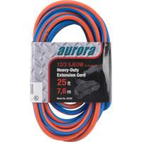 TPE-Rubber Extension Cord with Light Indicator, All-Weather, SJEOW, 12/3 AWG, 15 A, 3 Outlet(s), 25' Pryde Industrial Inc.