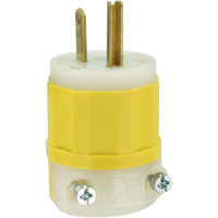 Industrial Grade Straight-Blade Plug, Impact Modified Nylon, 15 A, 125 V Pryde Industrial Inc.