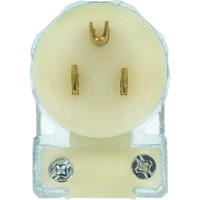 Angled Hospital Grade Extension Plug, Nylon, 15 Amps, 125 V Pryde Industrial Inc.